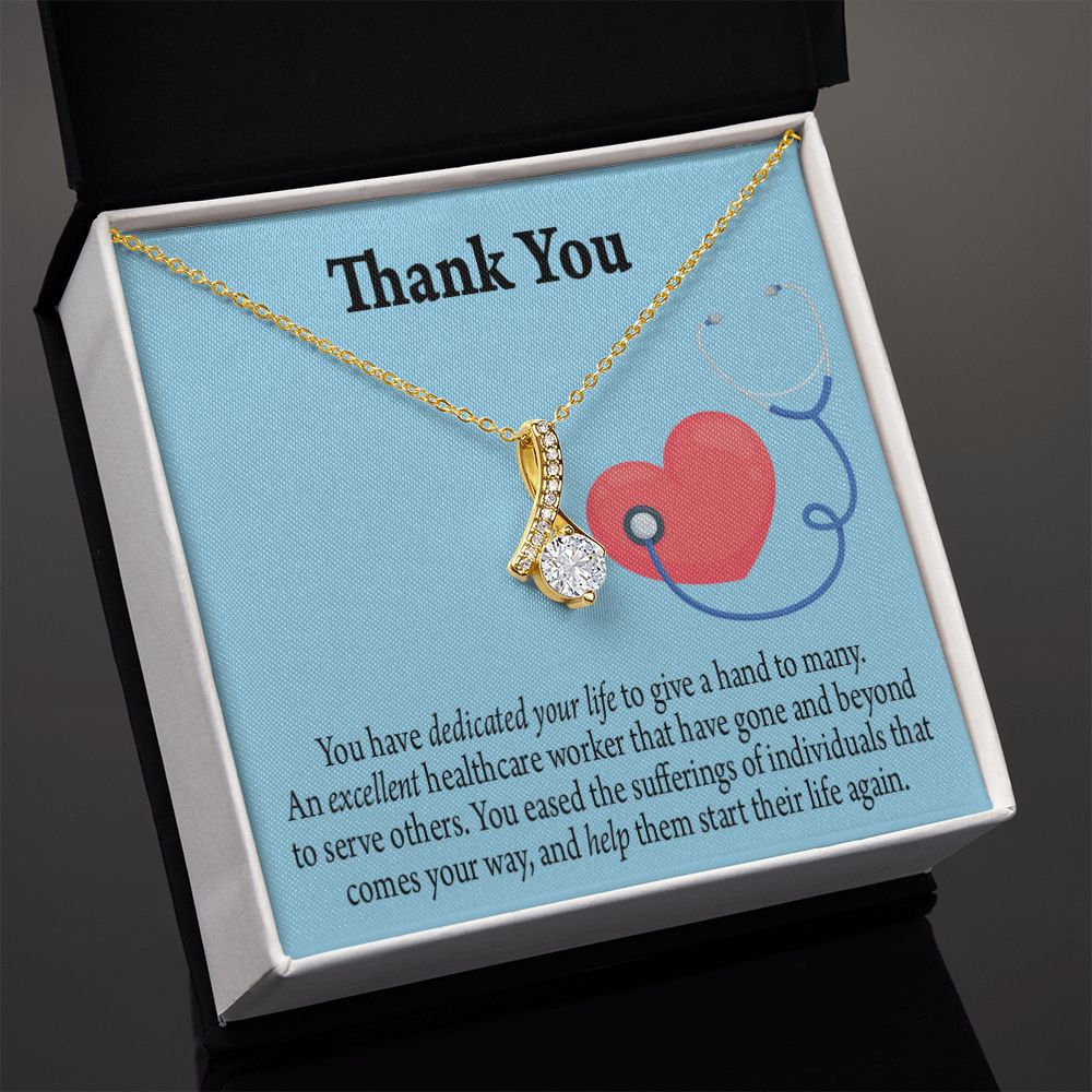 Gift Idea For Hospital Staff Alluring Ribbon Necklace-Express Your Love Gifts