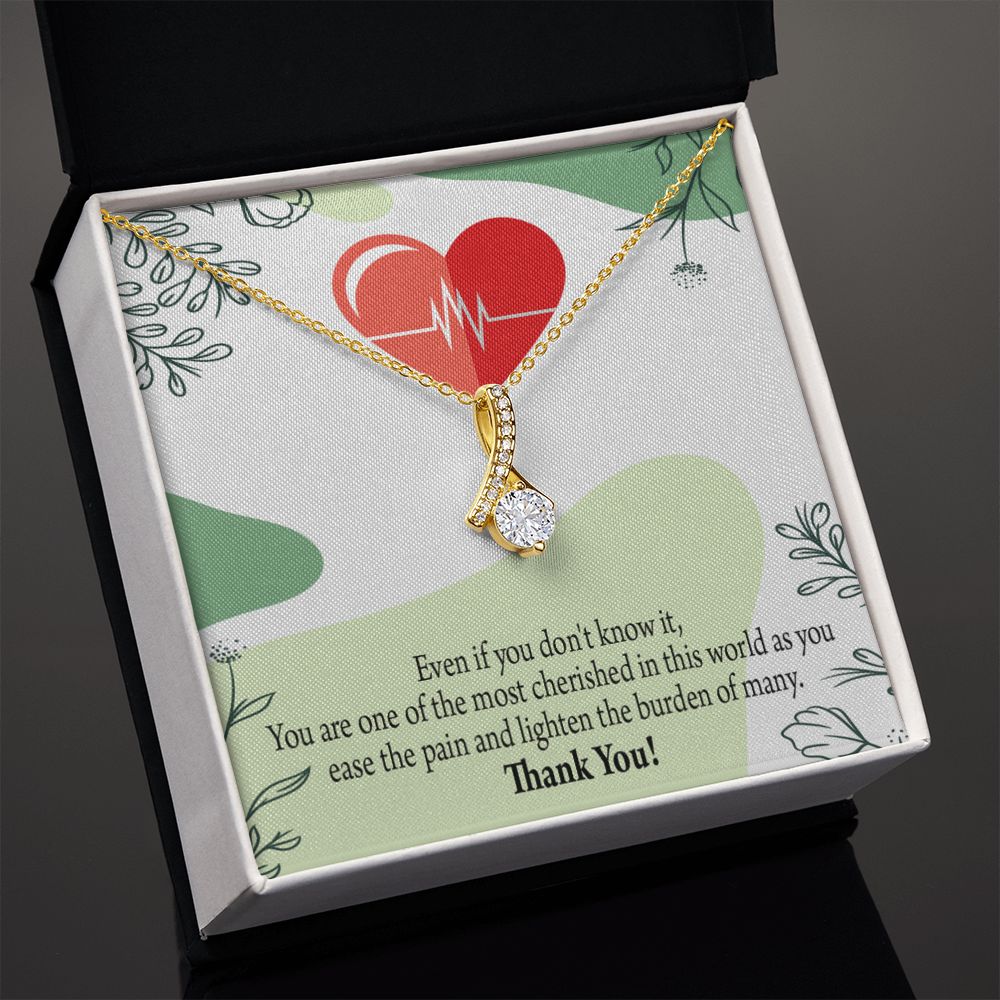 Thank You Necklace Medical Alluring Ribbon Necklace-Express Your Love Gifts