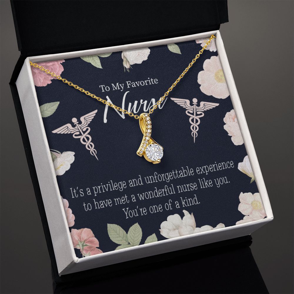 One of a Kind Nurse Alluring Ribbon Necklace-Express Your Love Gifts