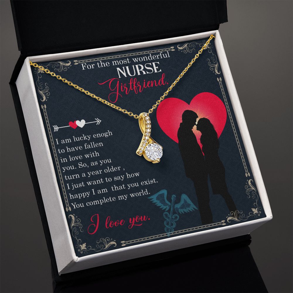 For the most wonderful nurse girlfriend Alluring Ribbon Necklace-Express Your Love Gifts