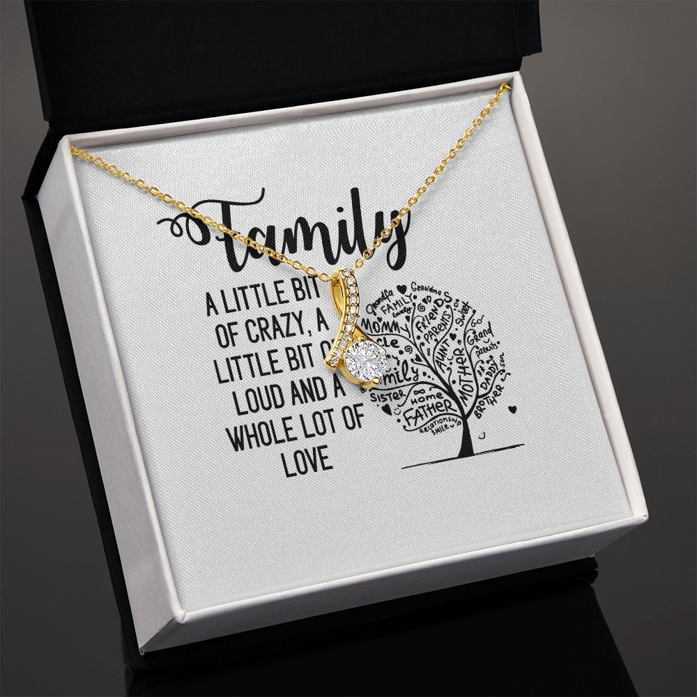 Family Alluring Ribbon Necklace-Express Your Love Gifts