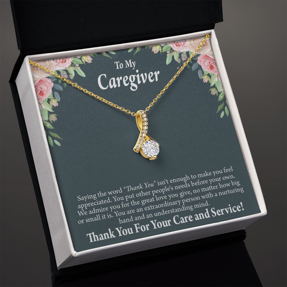 Gift Ideas For Caregivers Alluring Ribbon Necklace-Express Your Love Gifts