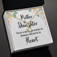 Mother and Daughter Never Truly Apart Alluring Ribbon Necklace-Express Your Love Gifts