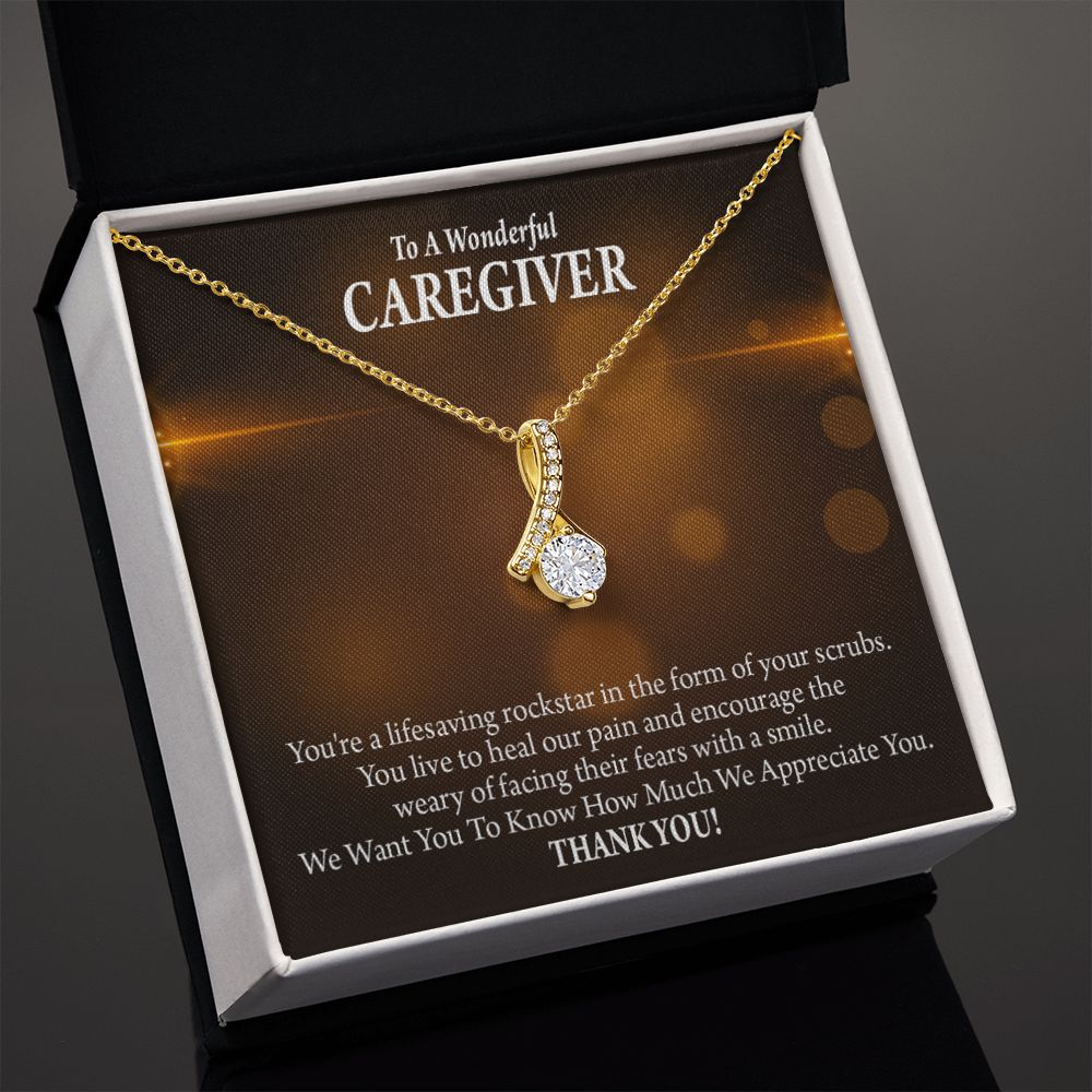 Rockstar Caregiver Alluring Ribbon Necklace-Express Your Love Gifts