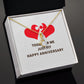 Together We Just Fit Alluring Ribbon Necklace-Express Your Love Gifts