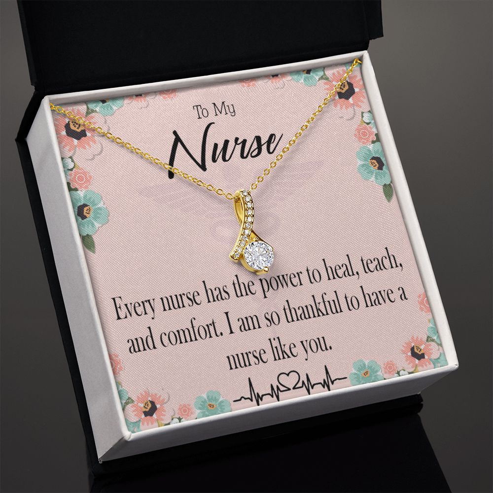 Power to Heal Alluring Ribbon Necklace-Express Your Love Gifts