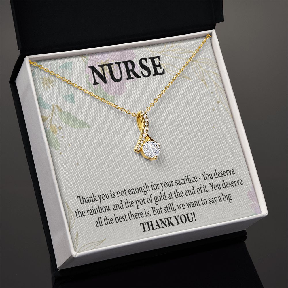 Gift For Healthcare Workers Alluring Ribbon Necklace-Express Your Love Gifts