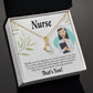 Simple Thank You Nurse Alluring Ribbon Necklace-Express Your Love Gifts