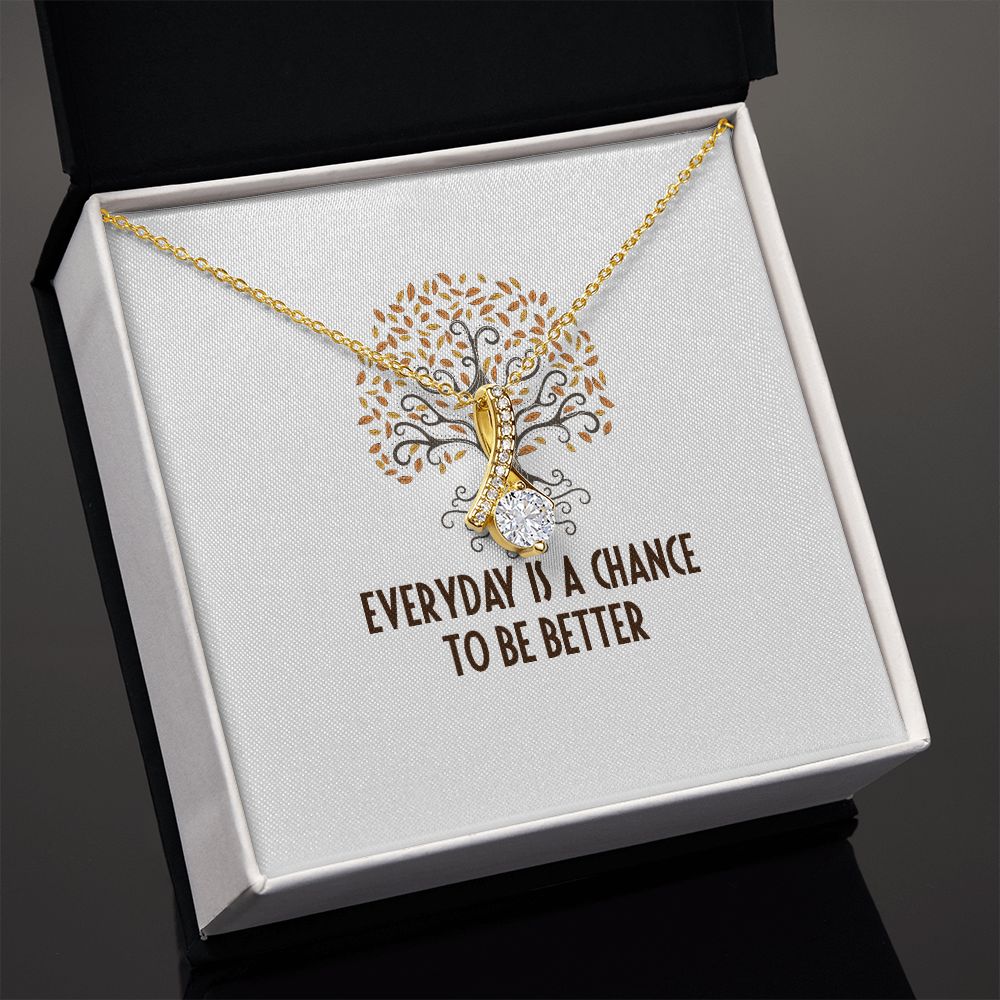 Everyday is a Chance Alluring Ribbon Necklace-Express Your Love Gifts