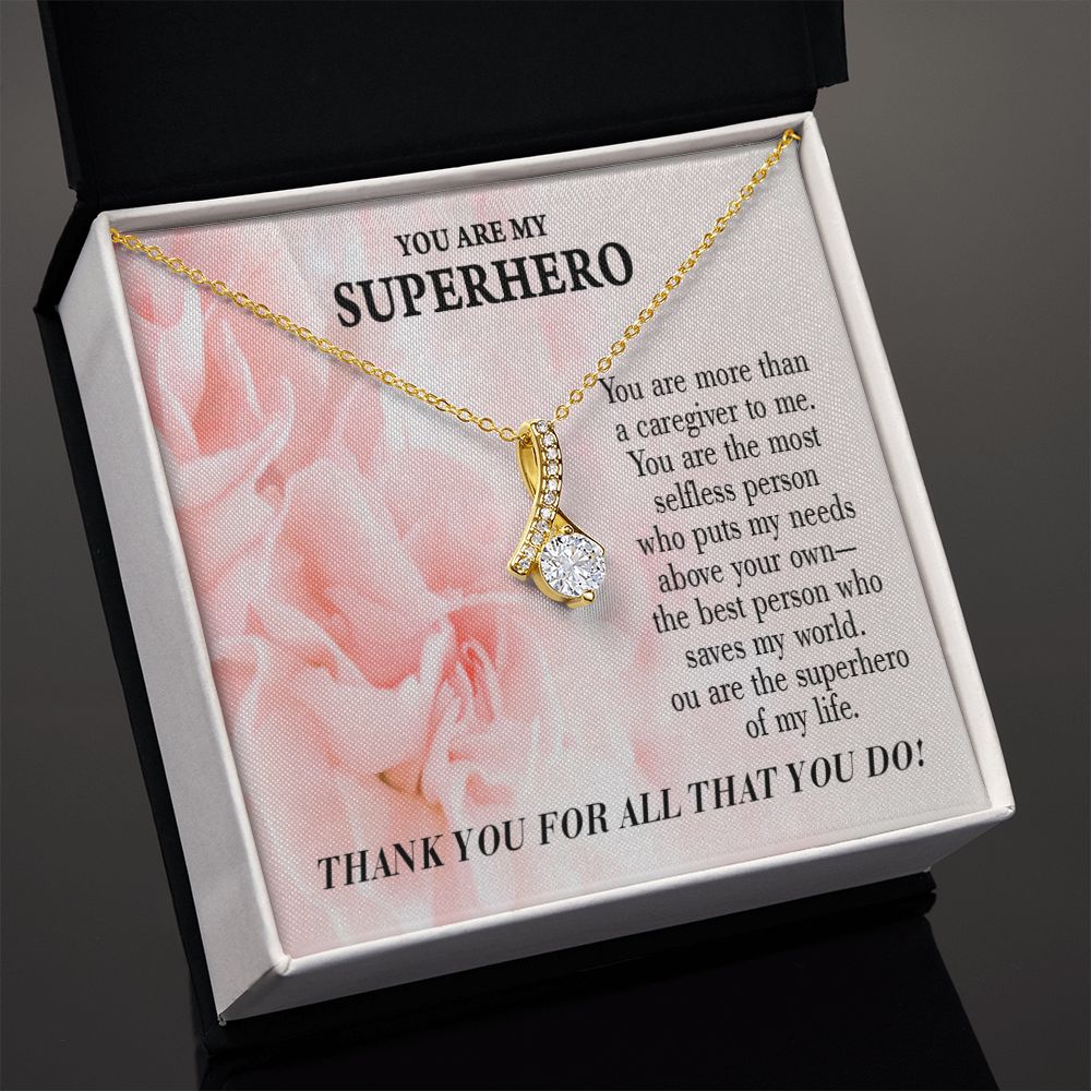 Touching Gift For Caregivers Alluring Ribbon Necklace-Express Your Love Gifts