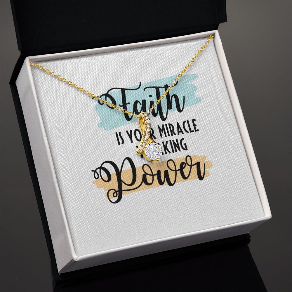 Faith Alluring Ribbon Necklace-Express Your Love Gifts