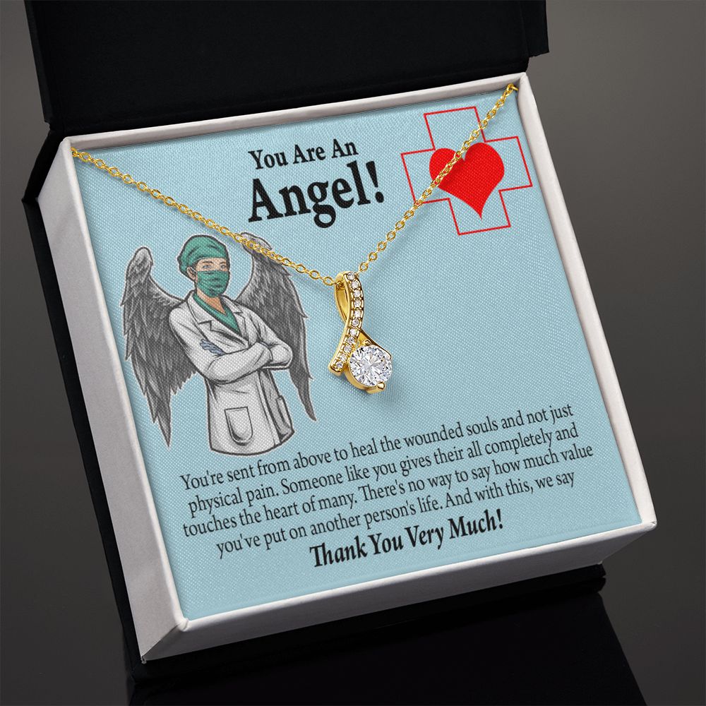 You Are an Angel Nurse Alluring Ribbon Necklace-Express Your Love Gifts