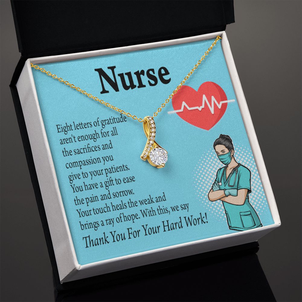 RN Nurse Gift Alluring Ribbon Necklace-Express Your Love Gifts