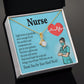 RN Nurse Gift Alluring Ribbon Necklace-Express Your Love Gifts