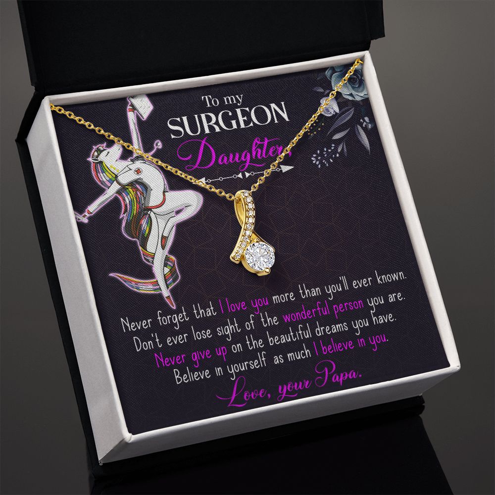 To my Surgeon Daughter Alluring Ribbon Necklace-Express Your Love Gifts