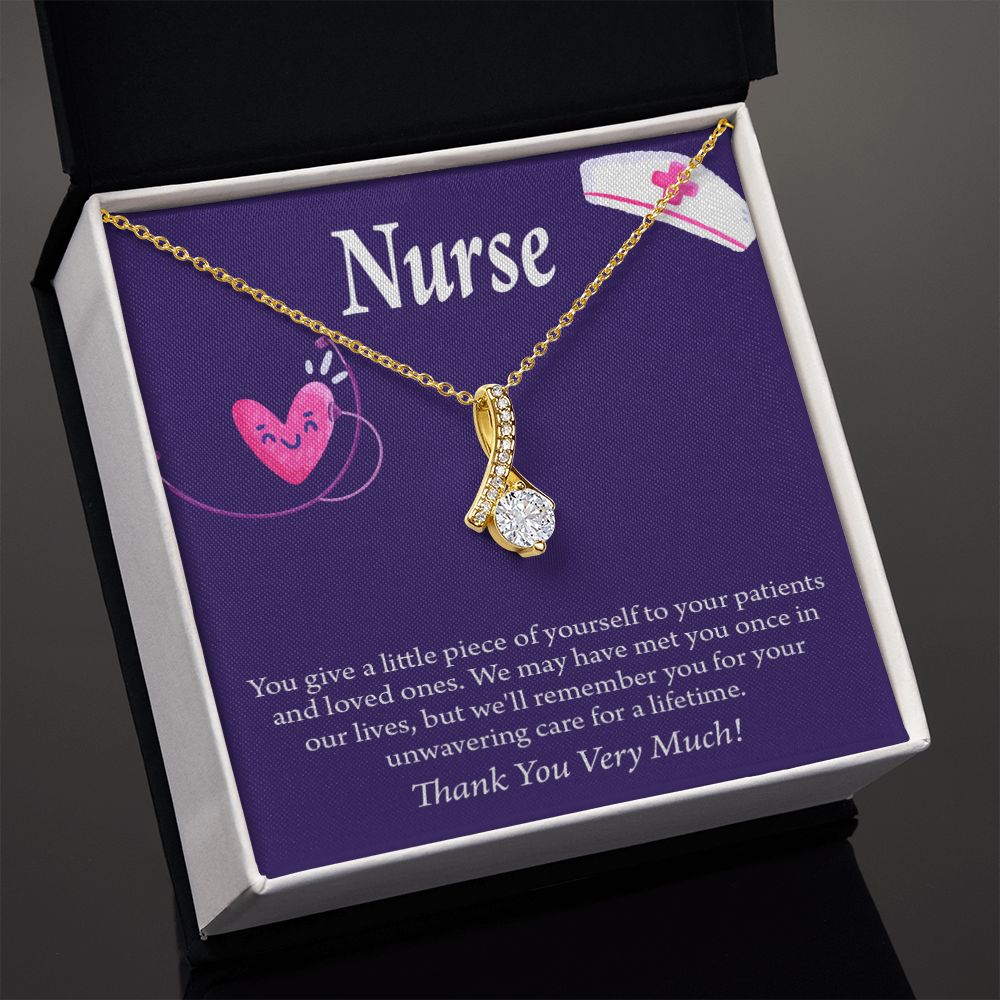 Remarkable Nurse Alluring Ribbon Necklace-Express Your Love Gifts