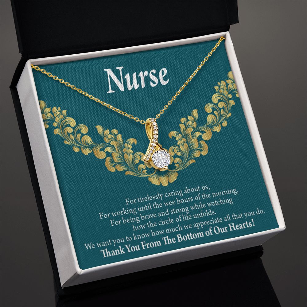Thank You Medical Hero Alluring Ribbon Necklace-Express Your Love Gifts