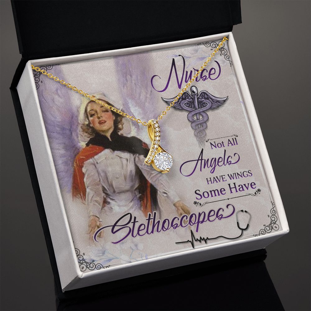 Not aAll Angels Have Wings Alluring Ribbon Necklace-Express Your Love Gifts