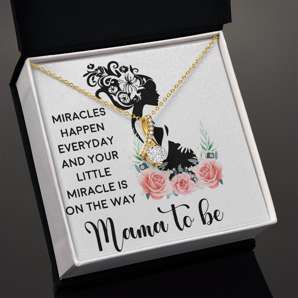 Mama To Be Alluring Ribbon Necklace-Express Your Love Gifts