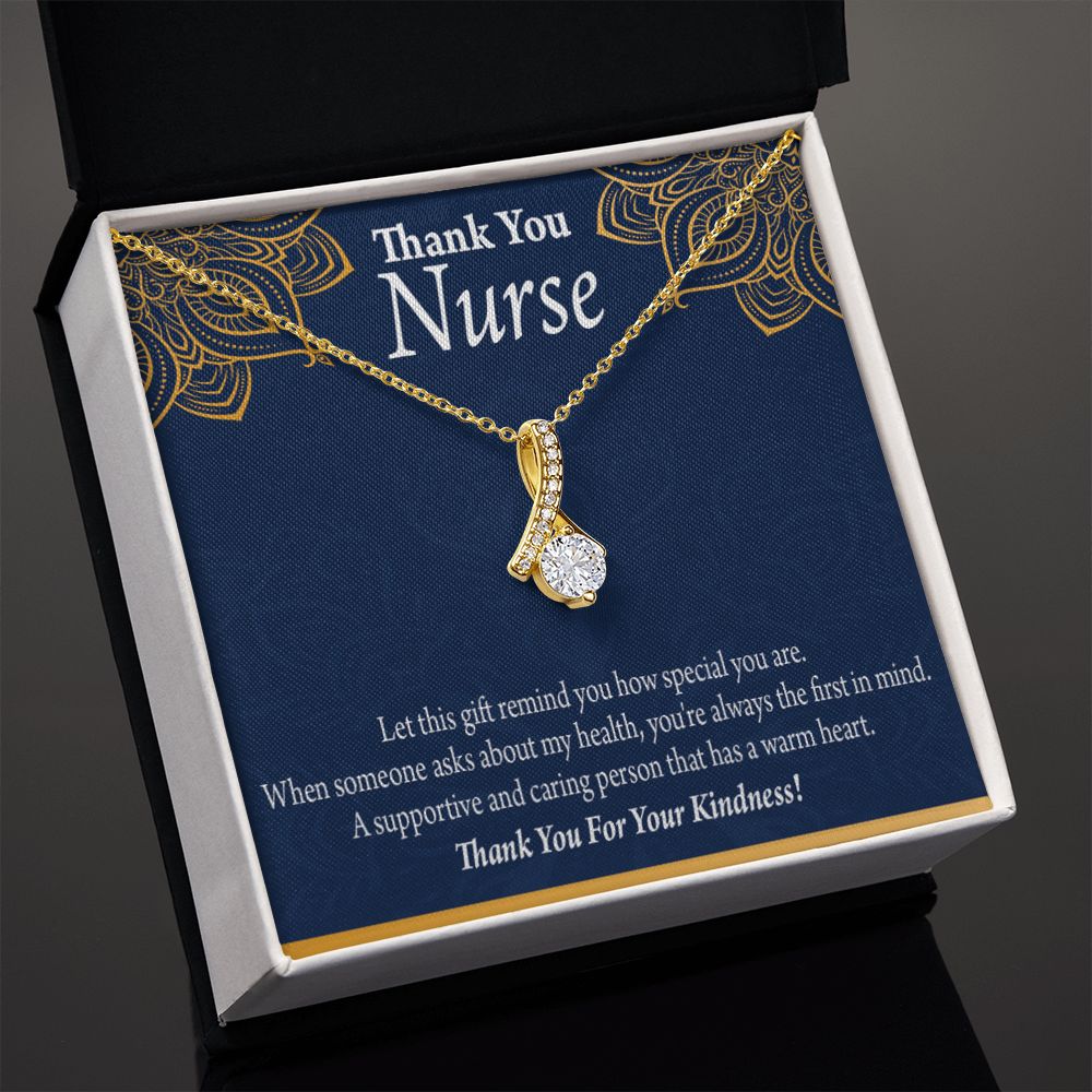Thank You Nurse Alluring Ribbon Necklace-Express Your Love Gifts