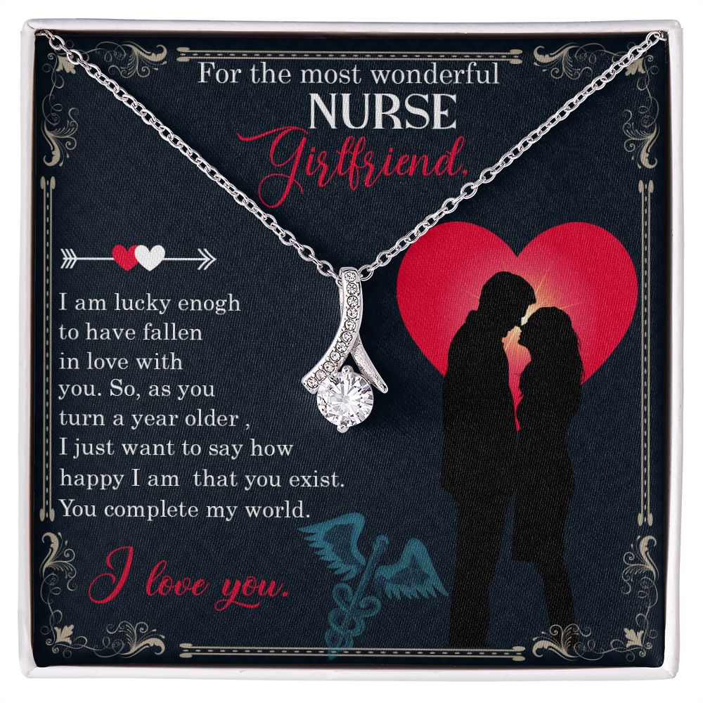 For the most wonderful nurse girlfriend Alluring Ribbon Necklace-Express Your Love Gifts