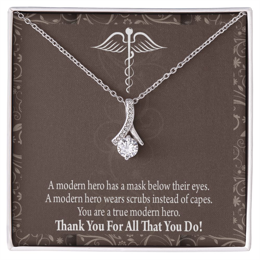 Medical Hero Appreciation Alluring Ribbon Necklace-Express Your Love Gifts