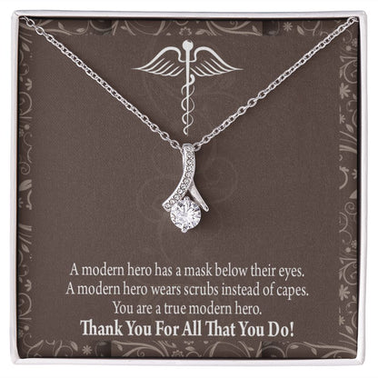 Medical Hero Appreciation Alluring Ribbon Necklace-Express Your Love Gifts