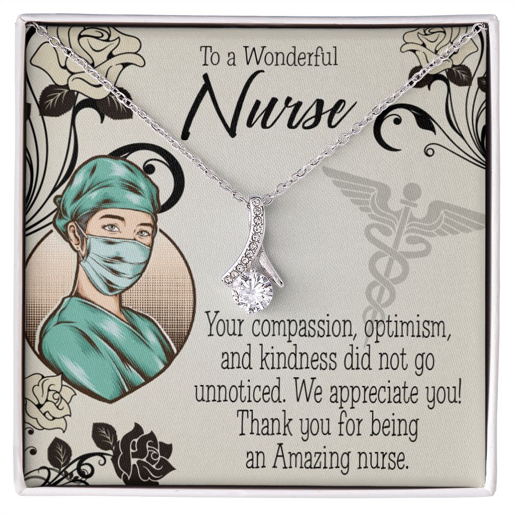Thank Your Nurse Gift Alluring Ribbon Necklace-Express Your Love Gifts