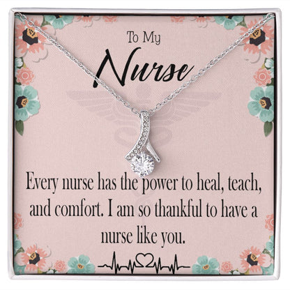 Power to Heal Alluring Ribbon Necklace-Express Your Love Gifts