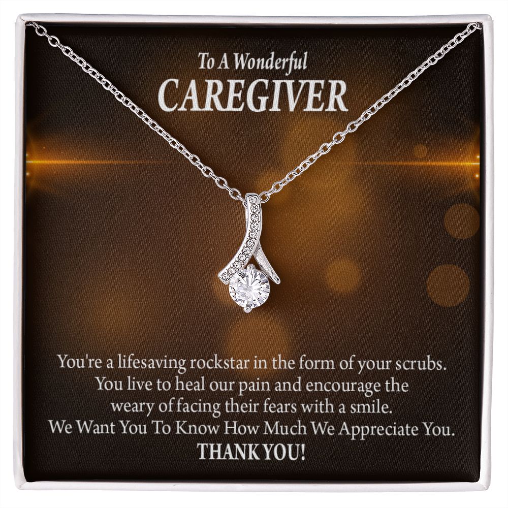 Rockstar Caregiver Alluring Ribbon Necklace-Express Your Love Gifts