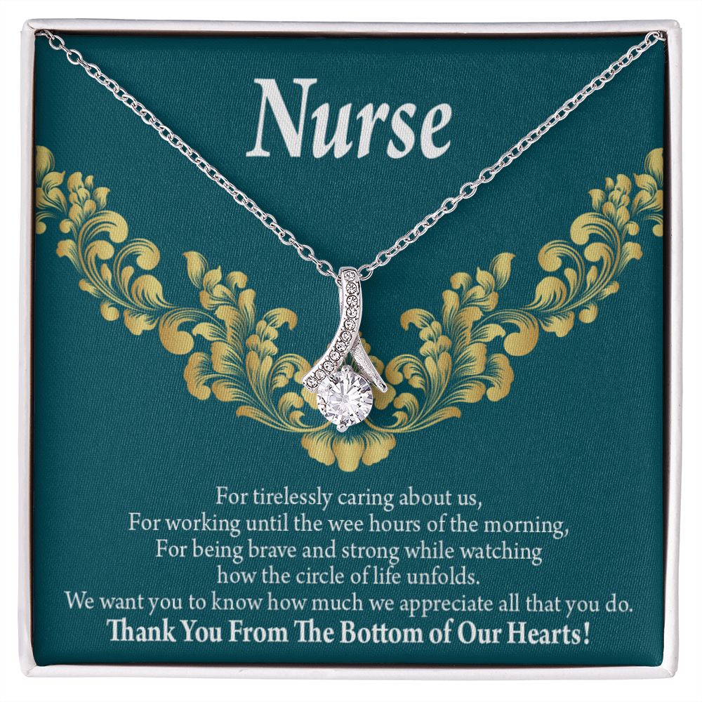 Thank You Medical Hero Alluring Ribbon Necklace-Express Your Love Gifts