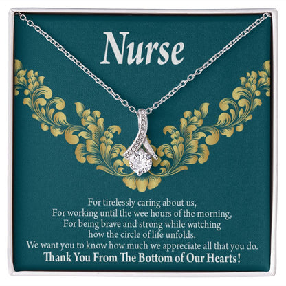 Thank You Medical Hero Alluring Ribbon Necklace-Express Your Love Gifts