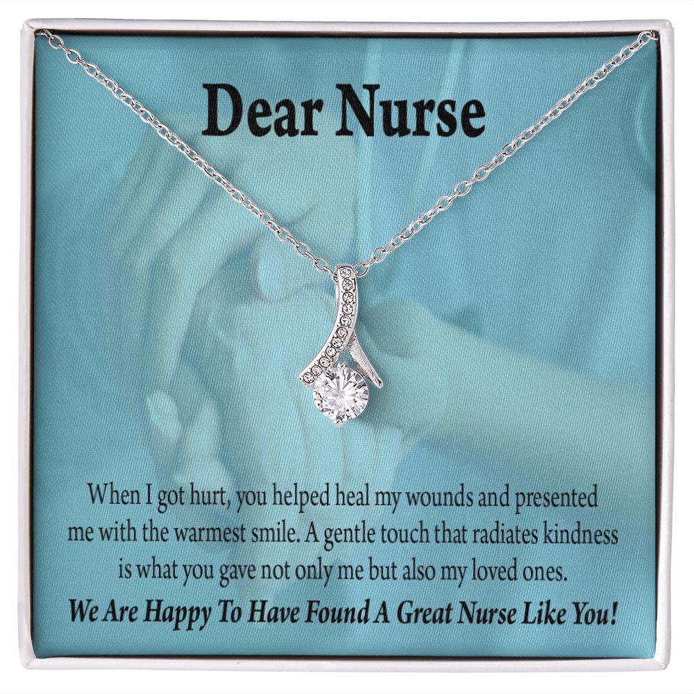 Nurse Thank You Alluring Ribbon Necklace-Express Your Love Gifts
