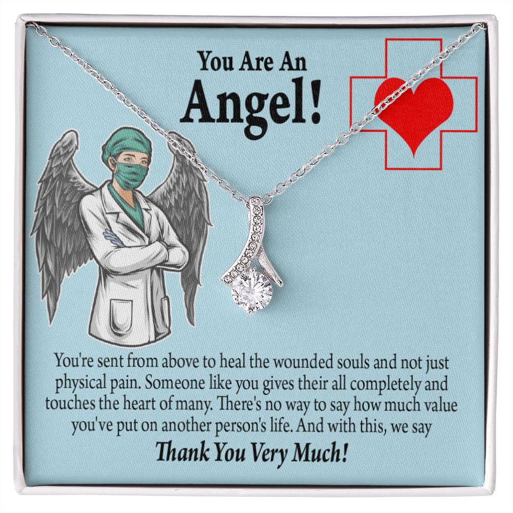You Are an Angel Nurse Alluring Ribbon Necklace-Express Your Love Gifts
