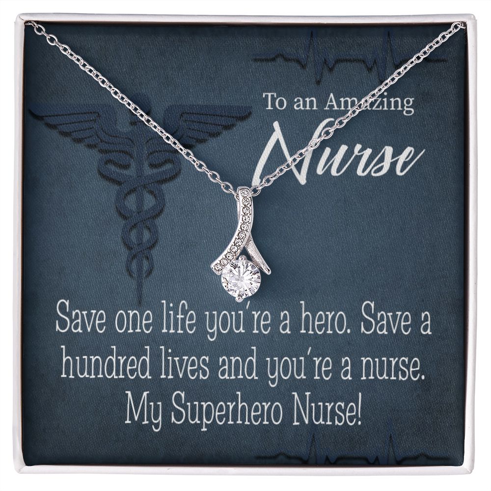 My Superhero Nurse! Alluring Ribbon Necklace-Express Your Love Gifts