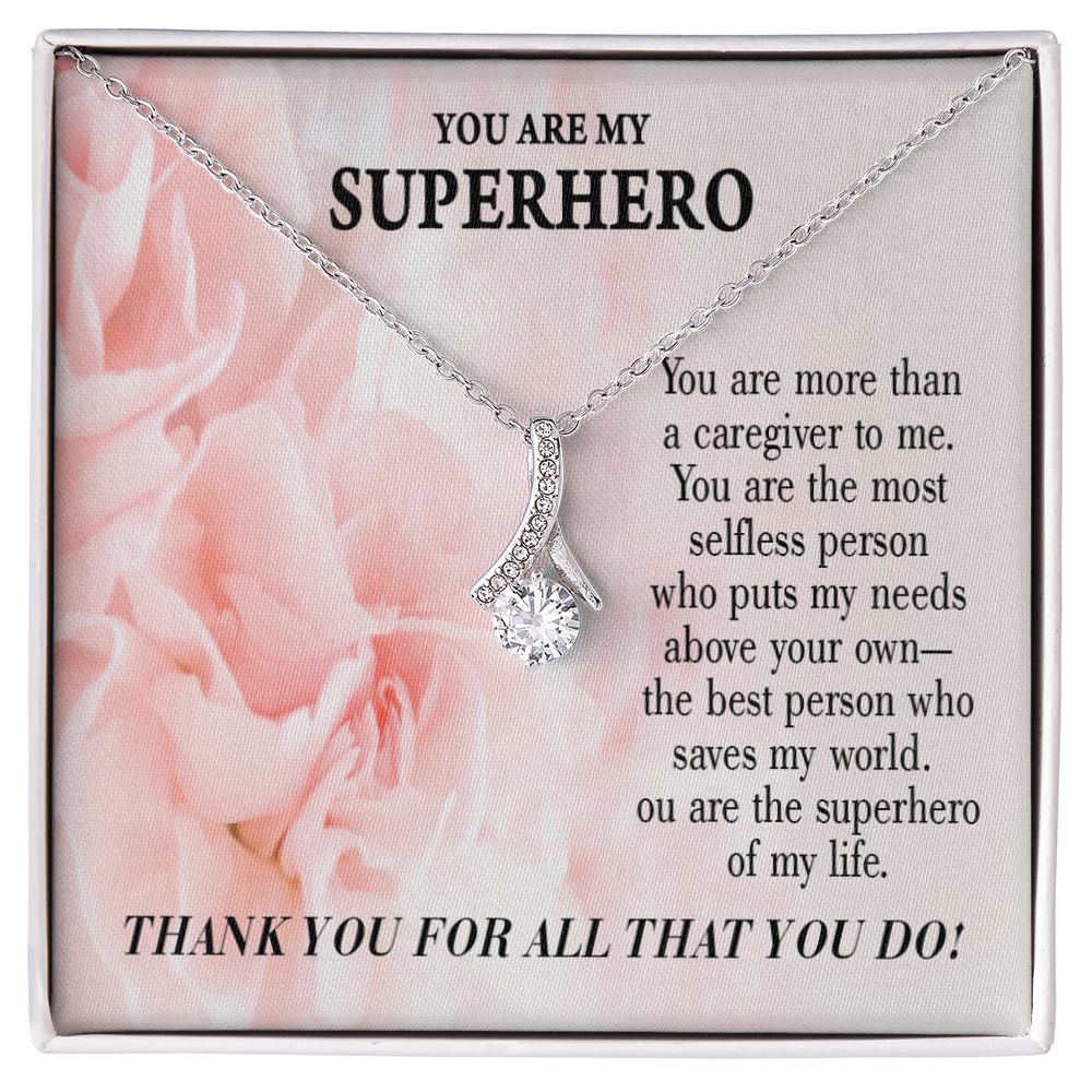 Touching Gift For Caregivers Alluring Ribbon Necklace-Express Your Love Gifts