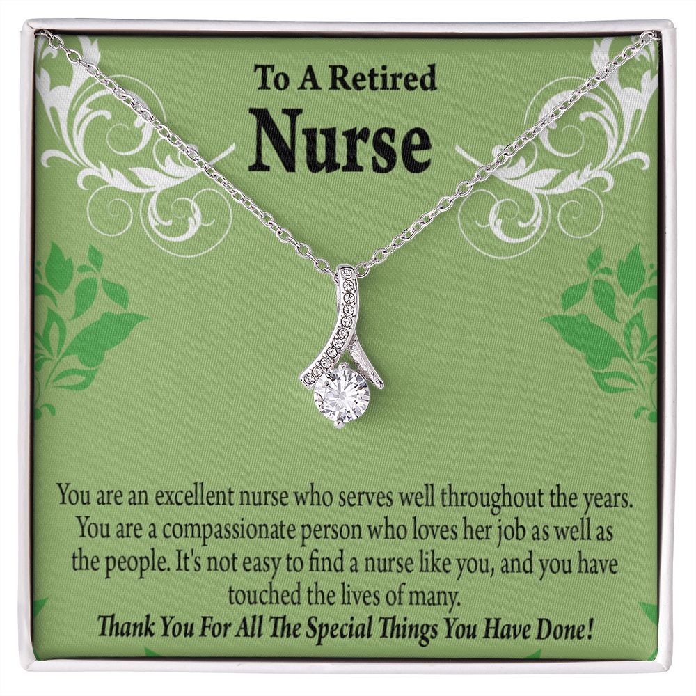 Retired Nurse Thank You Alluring Ribbon Necklace-Express Your Love Gifts