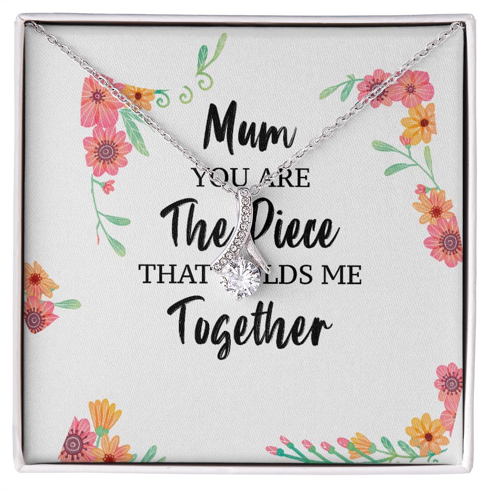 Mum You Are The Piece Alluring Ribbon Necklace-Express Your Love Gifts