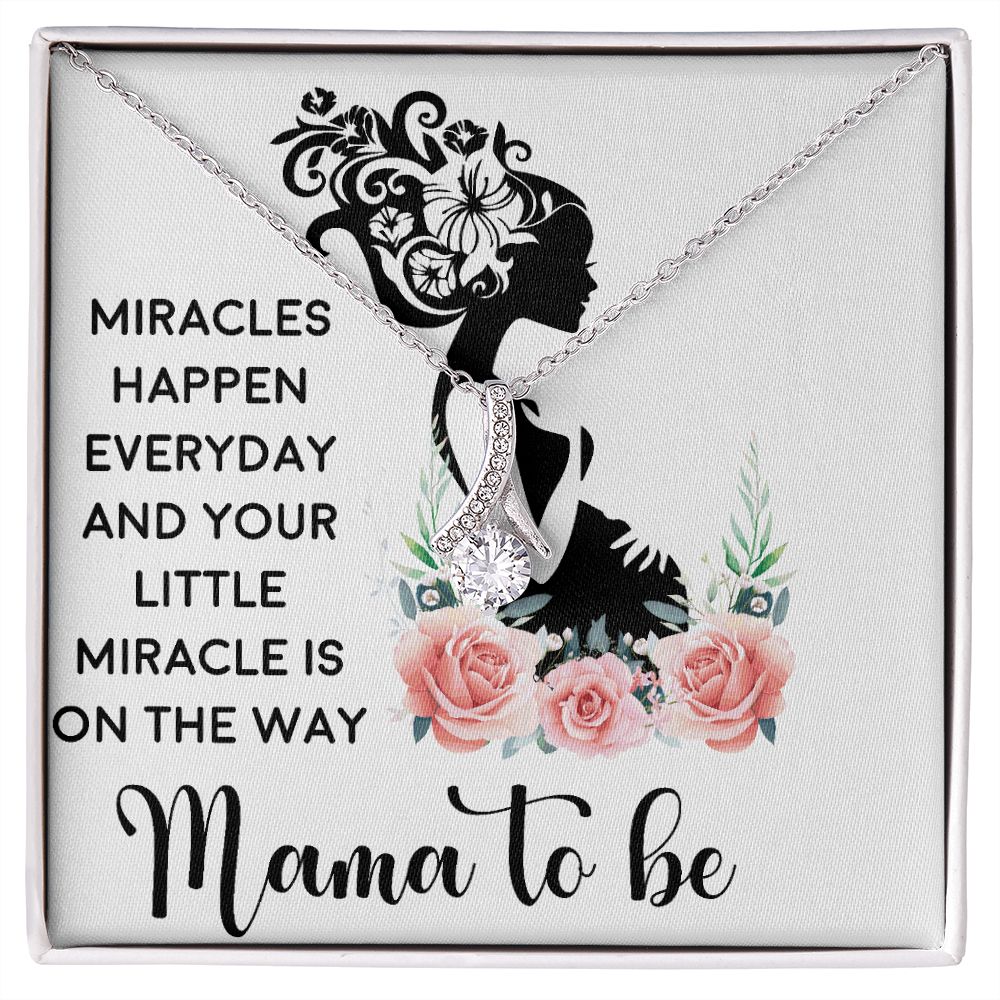 Mama To Be Alluring Ribbon Necklace-Express Your Love Gifts