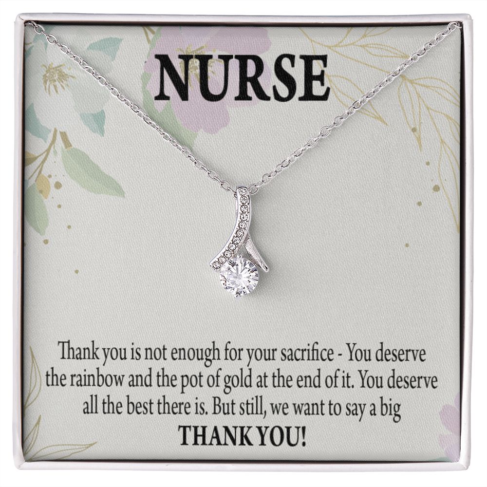 Gift For Healthcare Workers Alluring Ribbon Necklace-Express Your Love Gifts