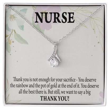 Gift For Healthcare Workers Alluring Ribbon Necklace-Express Your Love Gifts