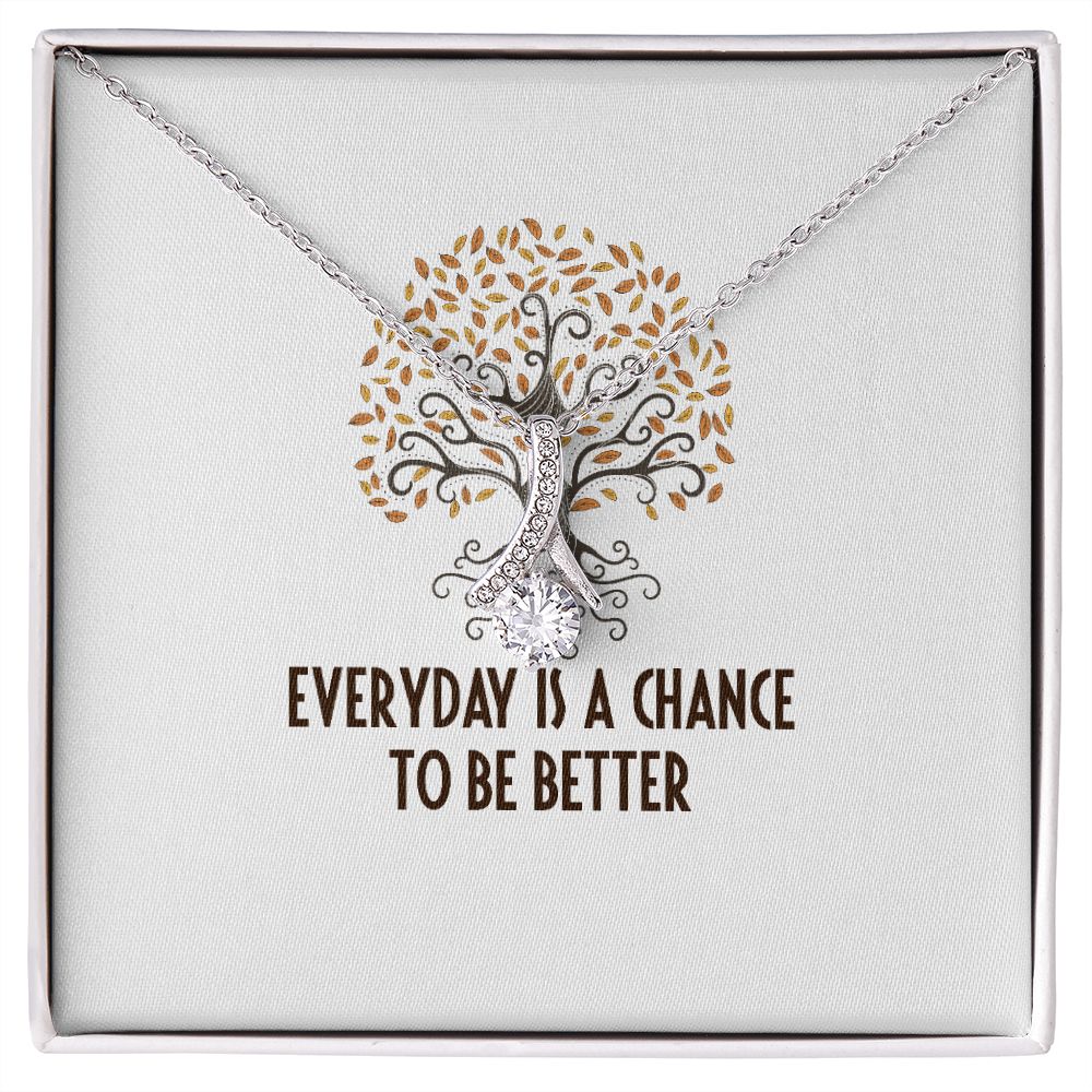 Everyday is a Chance Alluring Ribbon Necklace-Express Your Love Gifts