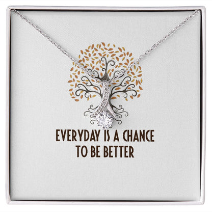 Everyday is a Chance Alluring Ribbon Necklace-Express Your Love Gifts