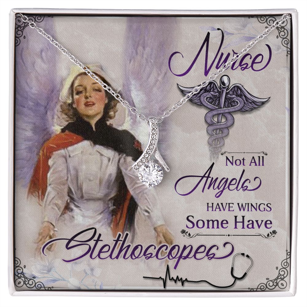 Not aAll Angels Have Wings Alluring Ribbon Necklace-Express Your Love Gifts