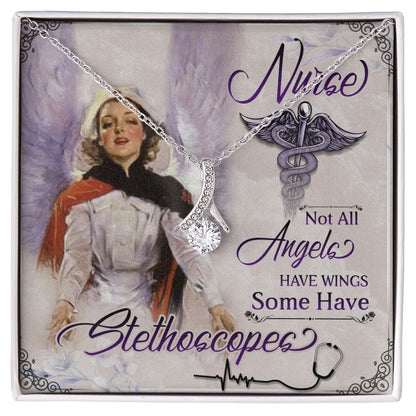 Not aAll Angels Have Wings Alluring Ribbon Necklace-Express Your Love Gifts