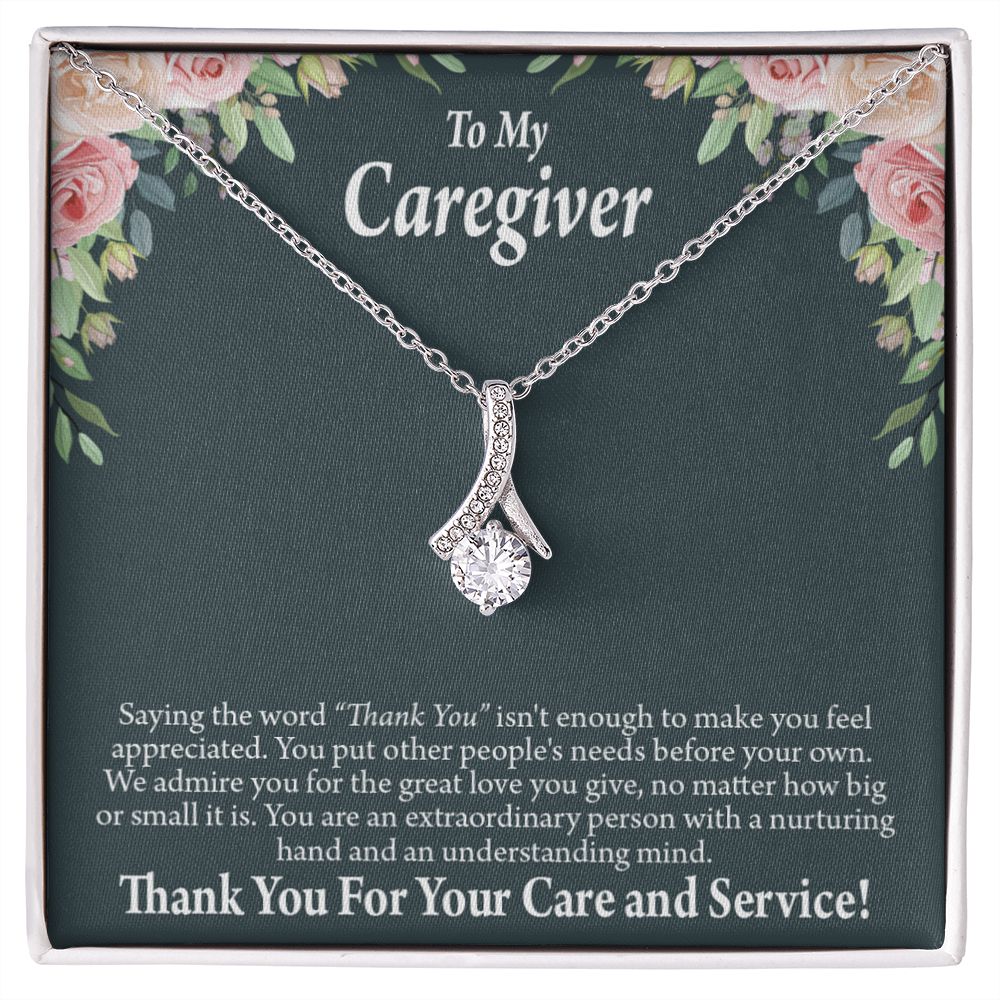 Gift Ideas For Caregivers Alluring Ribbon Necklace-Express Your Love Gifts