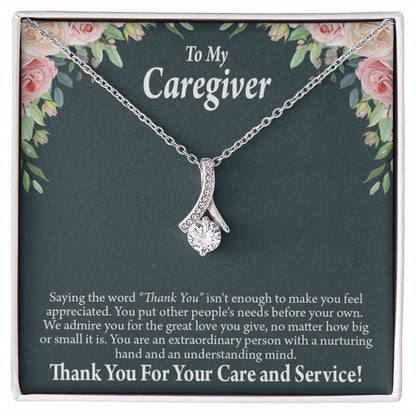 Gift Ideas For Caregivers Alluring Ribbon Necklace-Express Your Love Gifts