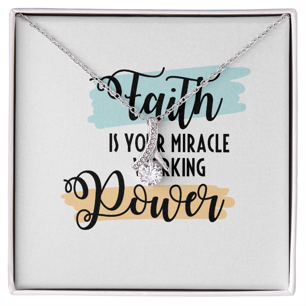 Faith Alluring Ribbon Necklace-Express Your Love Gifts