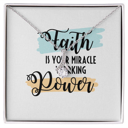 Faith Alluring Ribbon Necklace-Express Your Love Gifts