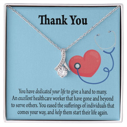 Gift Idea For Hospital Staff Alluring Ribbon Necklace-Express Your Love Gifts